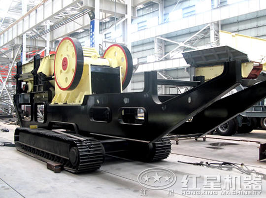 紅星履帶式液壓驅(qū)動(dòng)破碎站，助力建筑垃圾變廢為寶